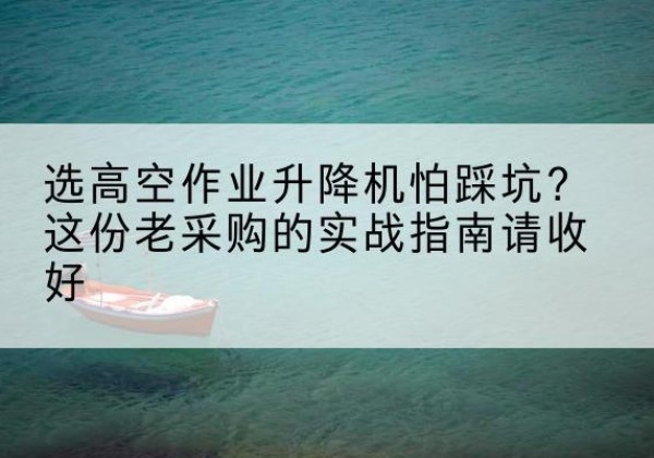 邹平高空作业升降机厂家推荐-选高空作业升降机怕踩坑？这份老采购的实战指南请收好
